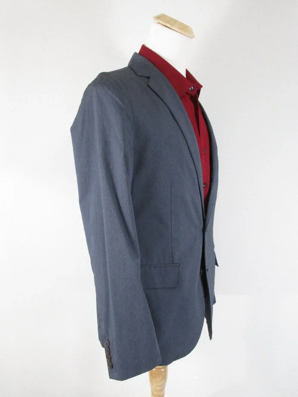 J. Crew Mens Solid Dark Gray Cotton Sport Coat Jacket Size M 40R Two Button